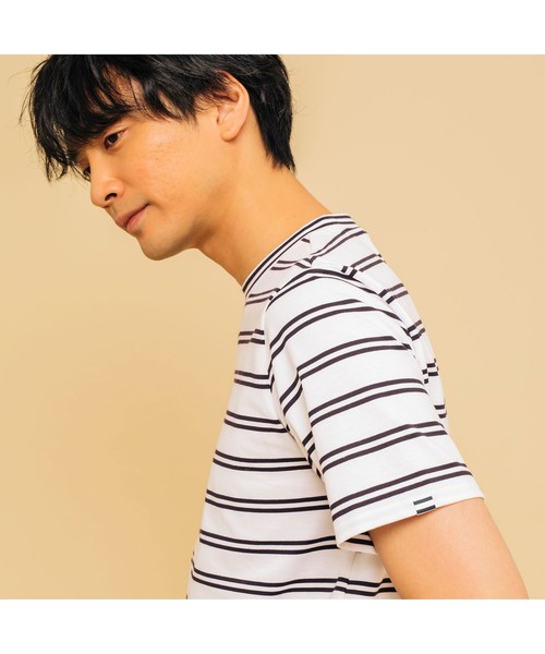 AIGLE(エーグル)の「吸水速乾 エーグル ダブルストライプTシャツ(Tシャツ/カットソー・メンズ・ホワイト/エメラルド/ダークネイビー・LL/S/M/L)」の12枚目の写真