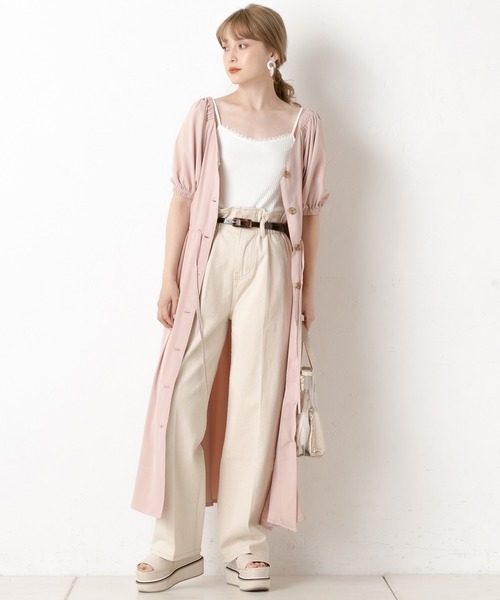 one after another NICE CLAUP(ワンアフターアナザーナイスクラップ)の「センタープレスデニムパンツ(デニムパンツ・レディース・ネイビー/ブラウン/アイボリー/ケミカルウォッシュ・SMALL/MEDIUM)」の14枚目の写真