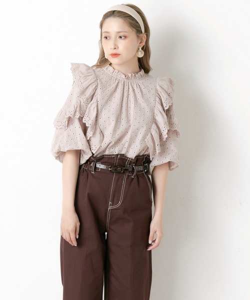 one after another NICE CLAUP(ワンアフターアナザーナイスクラップ)の「センタープレスデニムパンツ(デニムパンツ・レディース・ネイビー/ブラウン/アイボリー/ケミカルウォッシュ・SMALL/MEDIUM)」の19枚目の写真