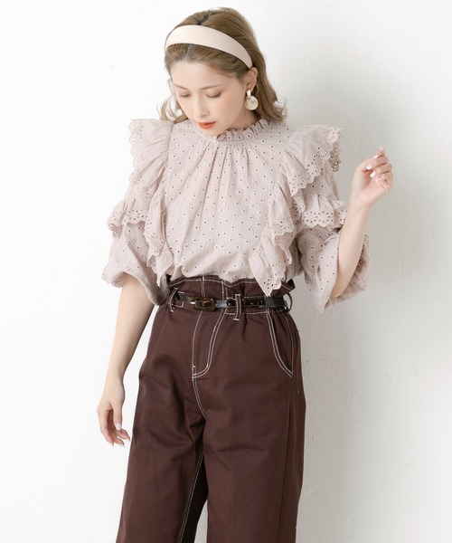 one after another NICE CLAUP(ワンアフターアナザーナイスクラップ)の「センタープレスデニムパンツ(デニムパンツ・レディース・ネイビー/ブラウン/アイボリー/ケミカルウォッシュ・SMALL/MEDIUM)」の20枚目の写真