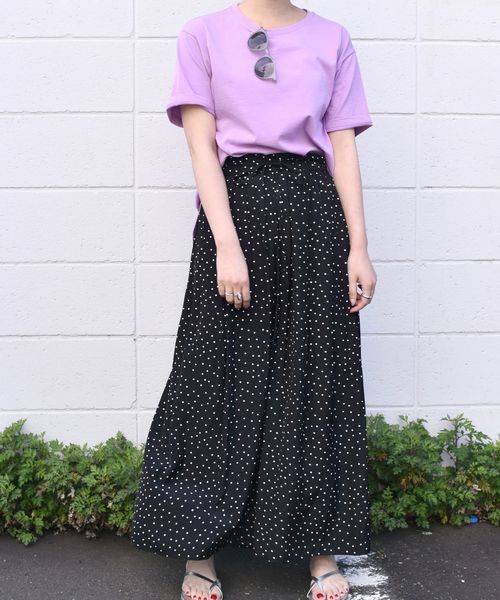 SHIPS any(シップス エニィ)の「SHIPS any:ラウンドヘムハーフスリーブTEE◇(Tシャツ/カットソー・レディース・ホワイト/ブラック/パープル・ONE SIZE)」の14枚目の写真