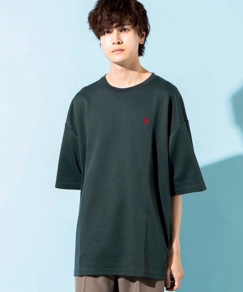 U.S. POLO ASSN.(ユーエスポロアッスン)の「∴WEGO/U.S. POLO ASSN. 別注ビッグTシャツ(Tシャツ/カットソー・メンズ・ダークグリーン/ブラウン/オフホワイト・MEDIUM/LARGE)」の3枚目の写真