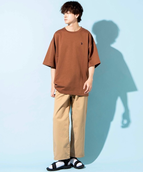 U.S. POLO ASSN.(ユーエスポロアッスン)の「∴WEGO/U.S. POLO ASSN. 別注ビッグTシャツ(Tシャツ/カットソー・メンズ・ダークグリーン/ブラウン/オフホワイト・MEDIUM/LARGE)」の12枚目の写真