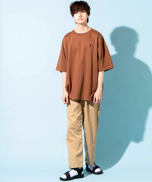 U.S. POLO ASSN.(ユーエスポロアッスン)の「∴WEGO/U.S. POLO ASSN. 別注ビッグTシャツ(Tシャツ/カットソー・メンズ・ダークグリーン/ブラウン/オフホワイト・MEDIUM/LARGE)」の13枚目の写真