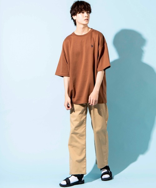 U.S. POLO ASSN.(ユーエスポロアッスン)の「∴WEGO/U.S. POLO ASSN. 別注ビッグTシャツ(Tシャツ/カットソー・メンズ・ダークグリーン/ブラウン/オフホワイト・MEDIUM/LARGE)」の14枚目の写真