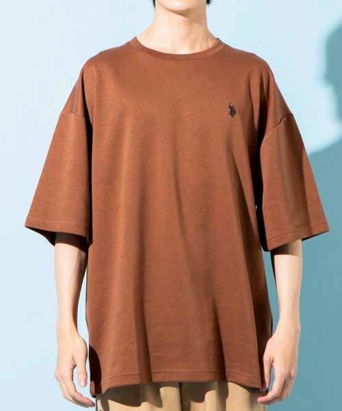 U.S. POLO ASSN.(ユーエスポロアッスン)の「∴WEGO/U.S. POLO ASSN. 別注ビッグTシャツ(Tシャツ/カットソー・メンズ・ダークグリーン/ブラウン/オフホワイト・MEDIUM/LARGE)」の19枚目の写真