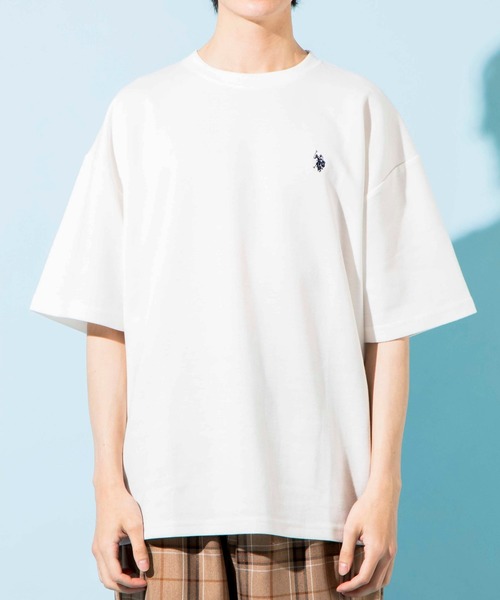 U.S. POLO ASSN.(ユーエスポロアッスン)の「∴WEGO/U.S. POLO ASSN. 別注ビッグTシャツ(Tシャツ/カットソー・メンズ・ダークグリーン/ブラウン/オフホワイト・MEDIUM/LARGE)」の18枚目の写真