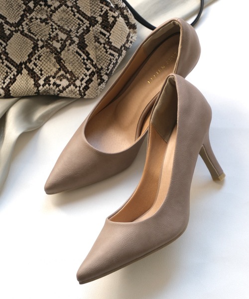 AmiAmi（アミアミ）の「8.5㎝ヒール美脚ポインテッドトゥパンプス（パンプス・レディース・ブラック/ライトグレー/シルバーグレー/シルバー/ブラック系その他/ブラック系その他2/ベージュ系その他/グレイッシュベージュ/ベージュ系その他2/ベージュ系その他3/ライトベージュ/ピンクベージュ/ブラック系その他3/グレイッシュブルー/キャメル/モスグリーン/パイソン/ベージュ系その他4/シルバー系その他/ベージュ/ベージュ系その他5・LL/L/S/SS/M/3S/4S）」の11枚目の写真