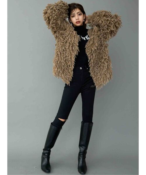 GYDA（ジェイダ）の「H/Wダメージカラースキニーパンツ（その他パンツ・レディース・ブラック/カーキ・SMALL/MEDIUM/X-SMALL）」の3枚目の写真