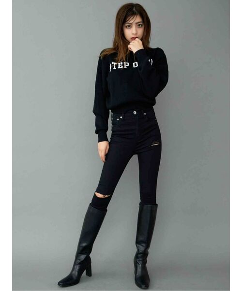 GYDA（ジェイダ）の「H/Wダメージカラースキニーパンツ（その他パンツ・レディース・ブラック/カーキ・SMALL/MEDIUM/X-SMALL）」の10枚目の写真