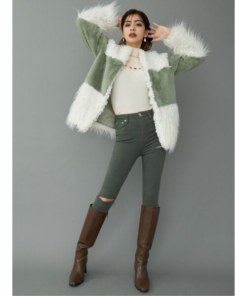 GYDA（ジェイダ）の「H/Wダメージカラースキニーパンツ（その他パンツ・レディース・ブラック/カーキ・SMALL/MEDIUM/X-SMALL）」の11枚目の写真