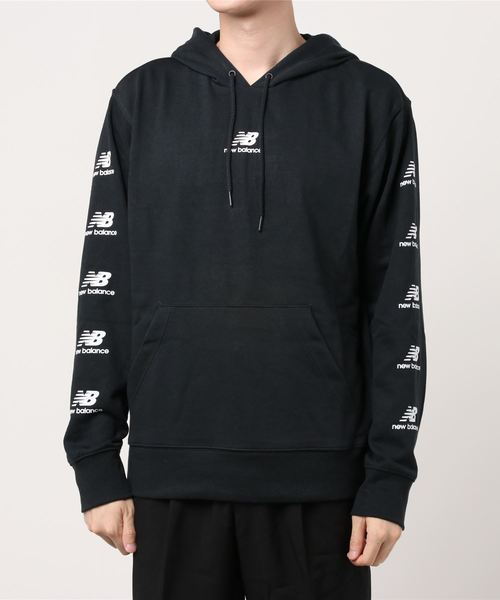 NEW BALANCE（ニューバランス）の「ニューバランス スウェットフーディ AMT03562（パーカー・メンズ・ピンク/ブラック/ホワイト・M/XL/L/XXL/S）」の3枚目の写真