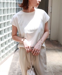 汗染み防止フレンチスリーブTシャツ
