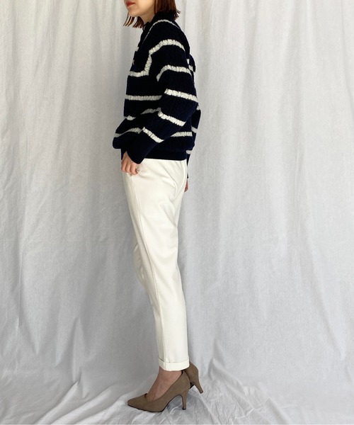 PICCIN（ピッチン）の「【日本製】アラン柄ボタン付きニット（ニット/セーター・レディース・ホワイト系その他/オフホワイト/ネイビー/ブルー系その他・M）」の16枚目の写真