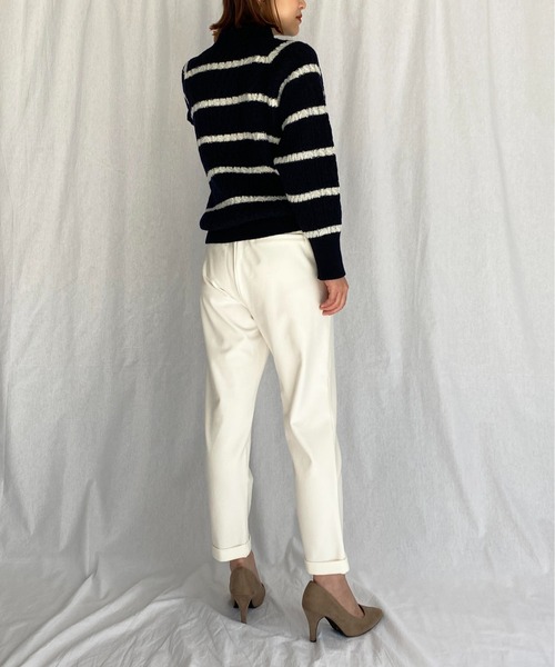 PICCIN（ピッチン）の「【日本製】アラン柄ボタン付きニット（ニット/セーター・レディース・ホワイト系その他/オフホワイト/ネイビー/ブルー系その他・M）」の15枚目の写真