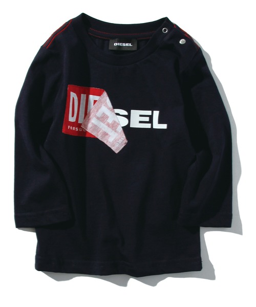 DIESEL KIDS（ディーゼルキッズ）の「DIESEL（ディーゼル）Baby　プリント長袖ロンTカットソー（Tシャツ/カットソー・キッズ・ネイビー・12M/18M/3M/6M/9M）」の4枚目の写真
