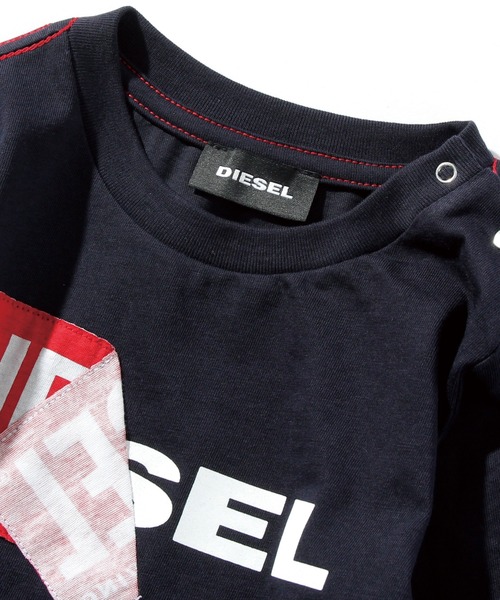 DIESEL KIDS（ディーゼルキッズ）の「DIESEL（ディーゼル）Baby　プリント長袖ロンTカットソー（Tシャツ/カットソー・キッズ・ネイビー・12M/18M/3M/6M/9M）」の7枚目の写真