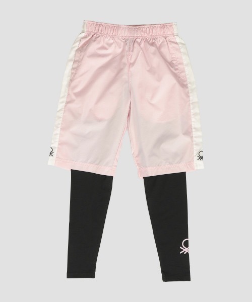 BENETTON (UNITED COLORS OF BENETTON)（ベネトンユナイテッドカラーズオブベネトン）の「【BENETTON / ベネトン】ショートパンツ / レギンスセット スポーツ  アウトドア（レギンス/スパッツ・キッズ・ブラック/グリーン/ピンク/レッド・130/140/150/160）」の10枚目の写真