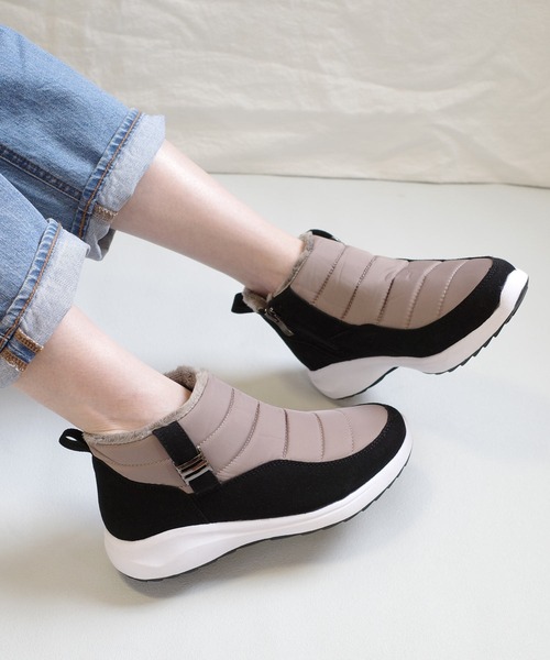 AmiAmi（アミアミ）の「あったかファー防寒ダウンブーツ/スノーブーツ（ブーツ・レディース・ブラック/グレー/グレイッシュベージュ・LL/L/M/S）」の21枚目の写真