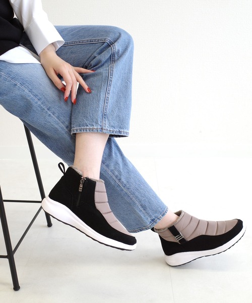 AmiAmi（アミアミ）の「あったかファー防寒ダウンブーツ/スノーブーツ（ブーツ・レディース・ブラック/グレー/グレイッシュベージュ・LL/L/M/S）」の22枚目の写真