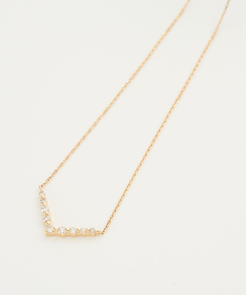 ネックレス Susan レイジースーザン のネックレス ネックレス ｖライン アクセサリー ｖライン ダイヤ K18 ネックレス