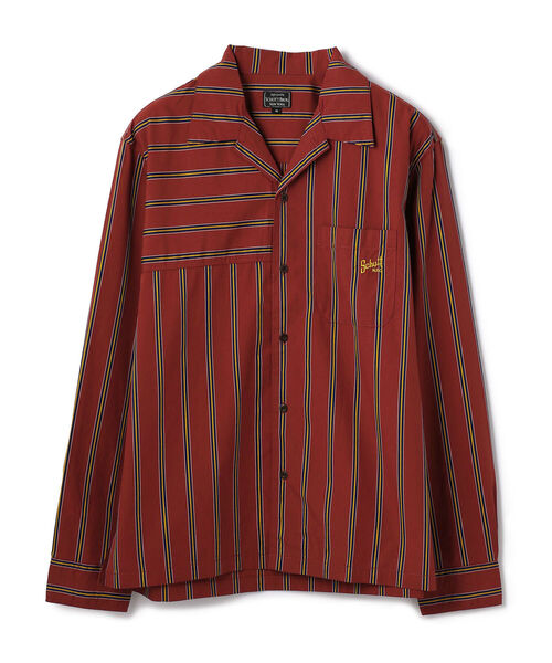 Schott ショット　ネイティブ　ストライプシャツ　オープンカラー　Mサイズ Schott ショット ネイティブ ストライプシャツ オープンカラー M