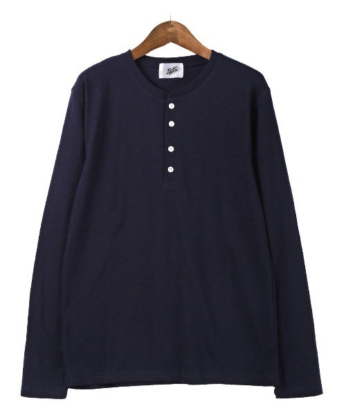 スラブヘンリーネック長袖Tシャツ（Tシャツ/カットソー