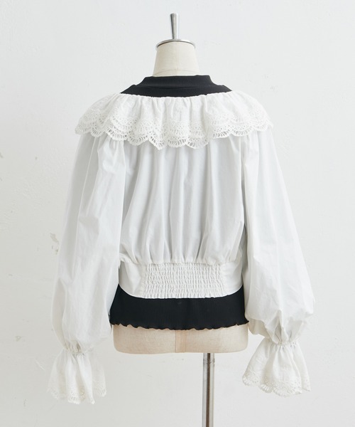 one after another NICE CLAUP（ワンアフターアナザーナイスクラップ）の「インナーセットコットンフリルブラウス（シャツ/ブラウス・レディース・オフホワイト/ブラック/ベージュ・FREE）」の14枚目の写真