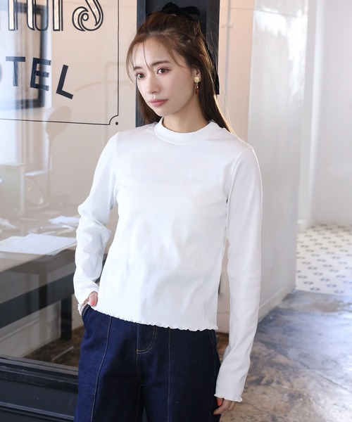 one after another NICE CLAUP（ワンアフターアナザーナイスクラップ）の「インナーセットコットンフリルブラウス（シャツ/ブラウス・レディース・オフホワイト/ブラック/ベージュ・FREE）」の10枚目の写真