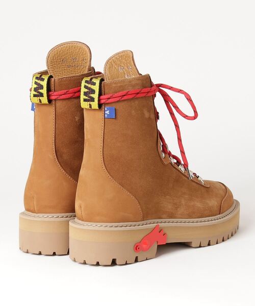 Off-White オフホワイト　レースアップブーツ　ハイキングブーツ 楽天市場】OFF-WHITE オフホワイト レザーハイキングブーツ