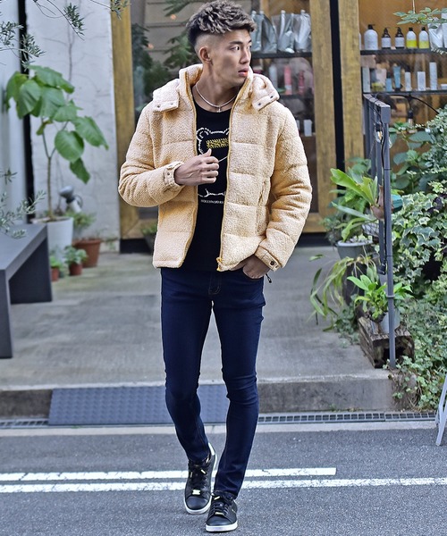 JOKER（ジョーカー）の「ラインストーンジップ中綿ジャケット（ダウン