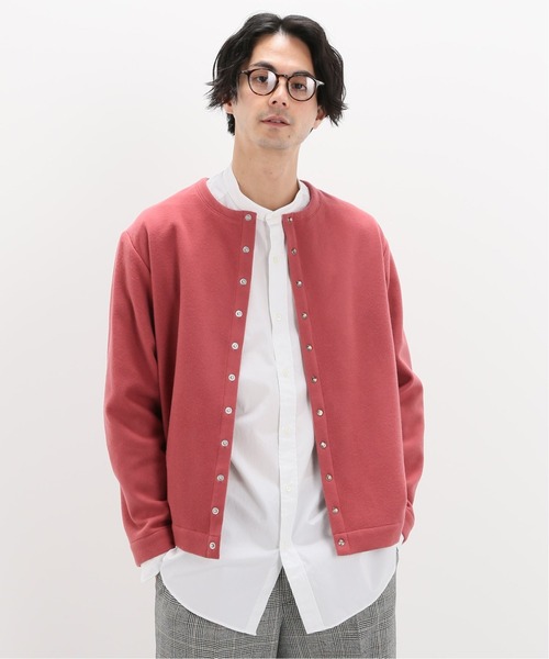 EDIFICE（エディフィス）の「メルトン スナップカーディガンブルゾン（その他アウター・メンズ・ブラック/バーガンディー・MEDIUM/LARGE）」の2枚目の写真