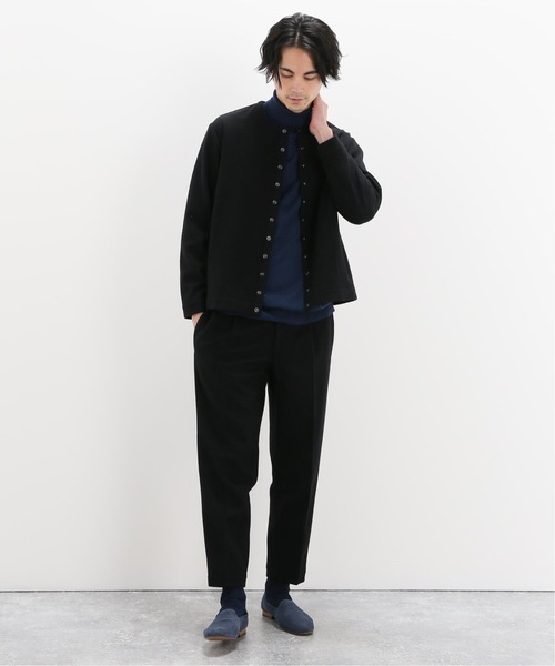 EDIFICE（エディフィス）の「メルトン スナップカーディガンブルゾン（その他アウター・メンズ・ブラック/バーガンディー・MEDIUM/LARGE）」の3枚目の写真