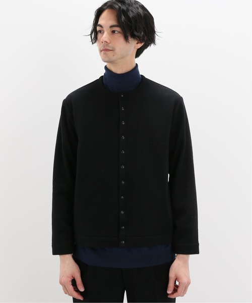 EDIFICE（エディフィス）の「メルトン スナップカーディガンブルゾン（その他アウター・メンズ・ブラック/バーガンディー・MEDIUM/LARGE）」の4枚目の写真