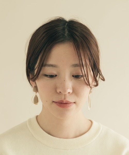 SMELLY（スメリー）の「カラーパーツコンビイヤリング（イヤリング・レディース・ベージュ/オレンジ・-）」の4枚目の写真