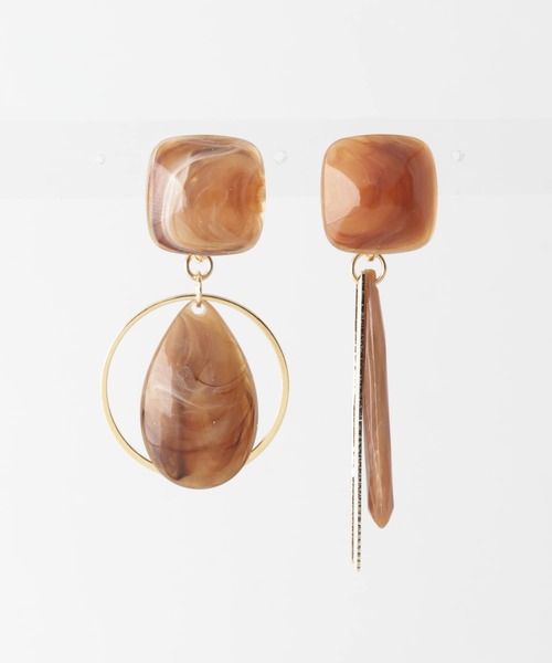 SMELLY（スメリー）の「カラーパーツコンビイヤリング（イヤリング・レディース・ベージュ/オレンジ・-）」の5枚目の写真