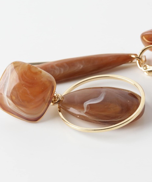 SMELLY（スメリー）の「カラーパーツコンビイヤリング（イヤリング・レディース・ベージュ/オレンジ・-）」の8枚目の写真