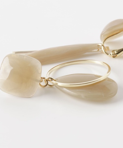 SMELLY（スメリー）の「カラーパーツコンビイヤリング（イヤリング・レディース・ベージュ/オレンジ・-）」の9枚目の写真