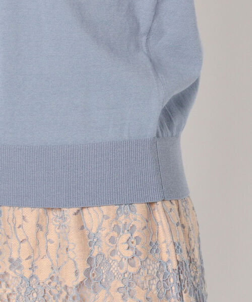 NOLLEY’S Sophi（ノーリーズソフィ）の「レース付半袖プルオーバーニット（ニット/セーター・レディース・ネイビー/ベージュ/アイボリー・36/38）」の16枚目の写真
