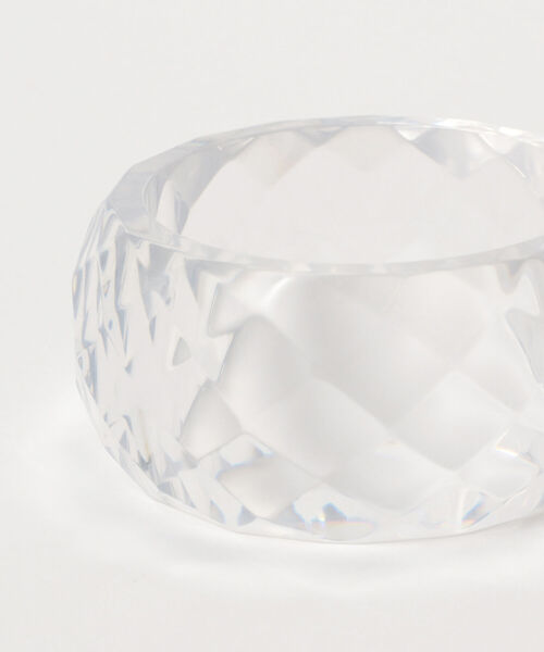 BEAMS BOY（ビームスボーイ）の「BEAMS BOY / カット クリア バングル（バングル/リストバンド・レディース・イエロー/ホワイト・ONE SIZE）」の5枚目の写真