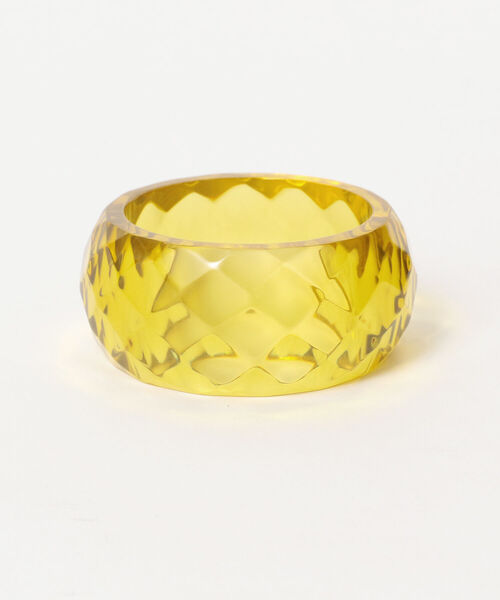 BEAMS BOY（ビームスボーイ）の「BEAMS BOY / カット クリア バングル（バングル/リストバンド・レディース・イエロー/ホワイト・ONE SIZE）」の7枚目の写真