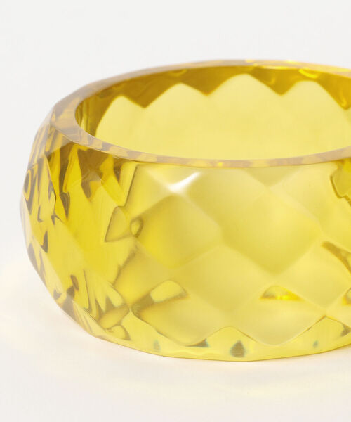 BEAMS BOY（ビームスボーイ）の「BEAMS BOY / カット クリア バングル（バングル/リストバンド・レディース・イエロー/ホワイト・ONE SIZE）」の8枚目の写真