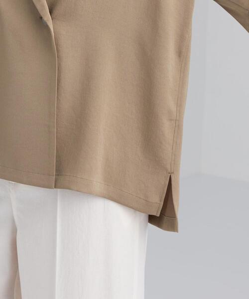 green label relaxing(グリーンレーベルリラクシング)の「FM ハンマーサテン カイキン シャツ(シャツ/ブラウス・レディース・ナチュラル/オリーブ/ライトブルー・FREE)」の6枚目の写真