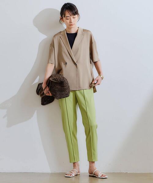 green label relaxing(グリーンレーベルリラクシング)の「FM ハンマーサテン カイキン シャツ(シャツ/ブラウス・レディース・ナチュラル/オリーブ/ライトブルー・FREE)」の20枚目の写真