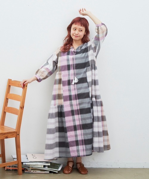 サッカーチェックティアードワンピース ワンピース Merlot メルロー のファッション通販 Zozotown