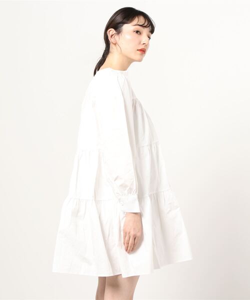 Figments（フィグメンツ）の「ティアードワンピース（ワンピース・レディース・ブラック/ホワイト・FREE）」の3枚目の写真