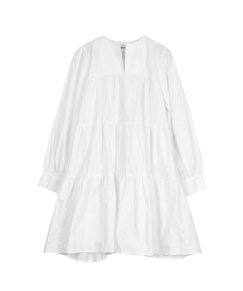 Figments（フィグメンツ）の「ティアードワンピース（ワンピース・レディース・ブラック/ホワイト・FREE）」の7枚目の写真