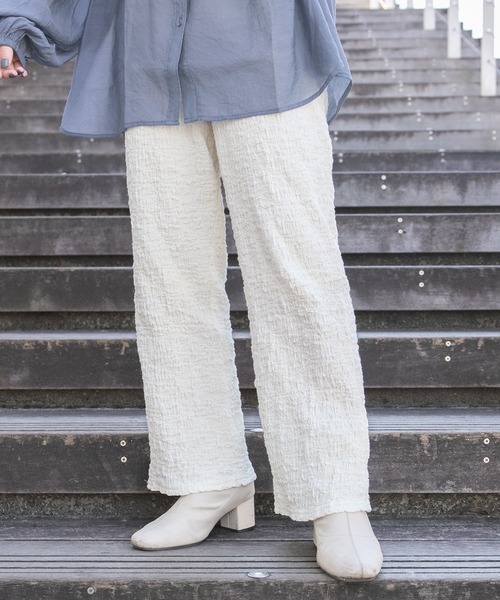 PairPair（ペアペア）の「ジャガードイージーパンツ（その他パンツ・レディース・アイボリー/モカ・FREE）」の14枚目の写真