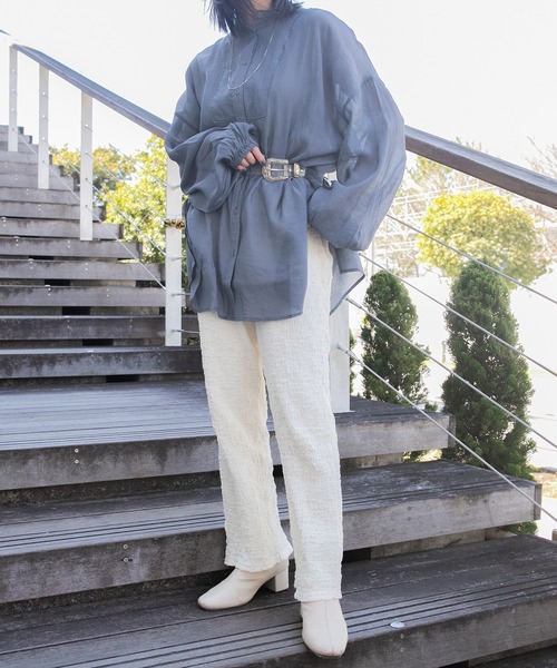 PairPair（ペアペア）の「ジャガードイージーパンツ（その他パンツ・レディース・アイボリー/モカ・FREE）」の6枚目の写真