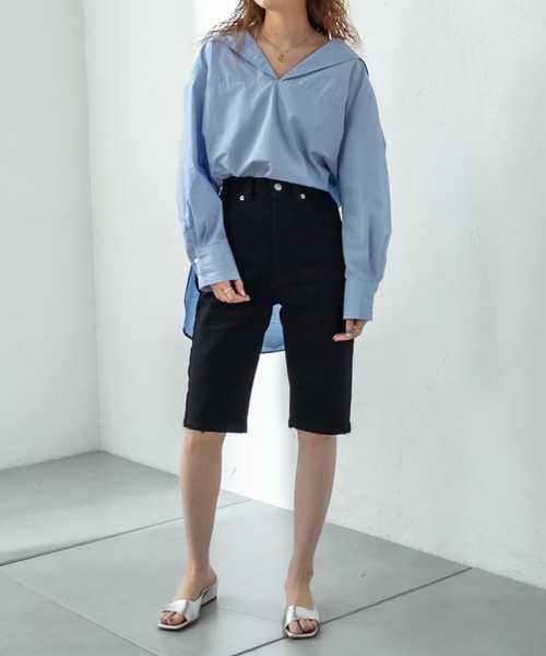 mystic（ミスティック）の「カットオフハーフパンツ（その他パンツ・レディース・ブラック/ブルー・FREE）」の8枚目の写真